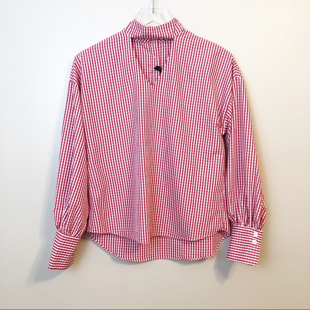 Haute Rogue: Gingham Choker Collar Blouse
